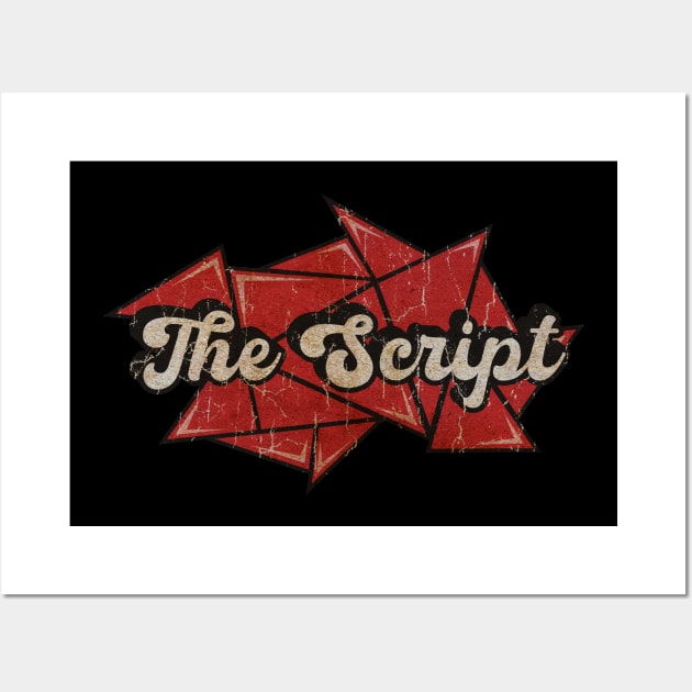 The Script - Red Diamond Wall Art by G-THE BOX